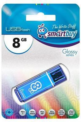 Флешка SmartBuy Glossy series 8GB 8Гб синий